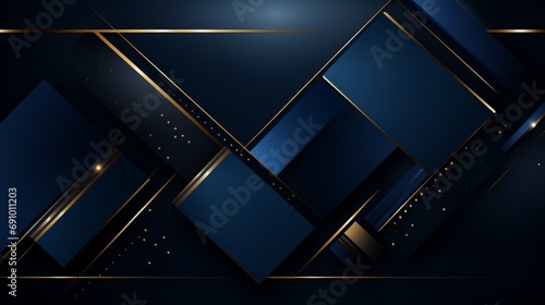 blue abstract luxury: golden elements on vector background photo