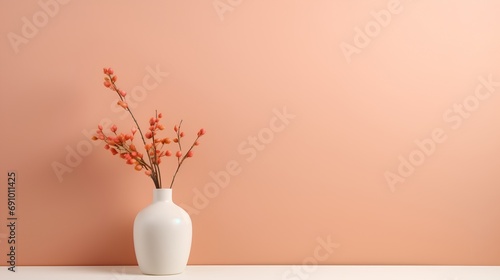 empty wall with a smooth texture, embodying a minimalist aesthetic ideal for modern interior design backgrounds or templates.