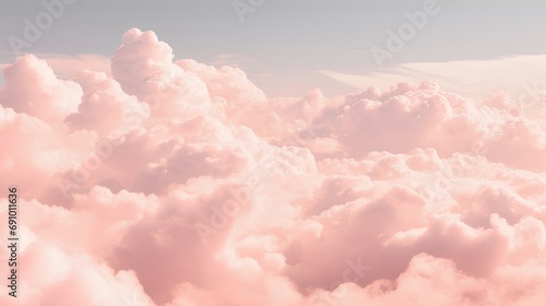 A serene and soft clouds that create a tranquil and minimalist aesthetic, perfect for a calming wallpaper background. photo