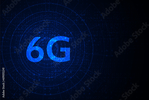 concept of technology 6G mobile network , New generation telecommunication , high-speed mobile Internet,	
