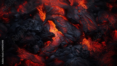 Lava photorealistic background. Capturing the Fiery Essence. Hot, burned volcanic eruption