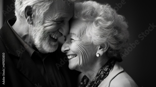 An elderly couple celebrating Valentine's Day with an enduring love story