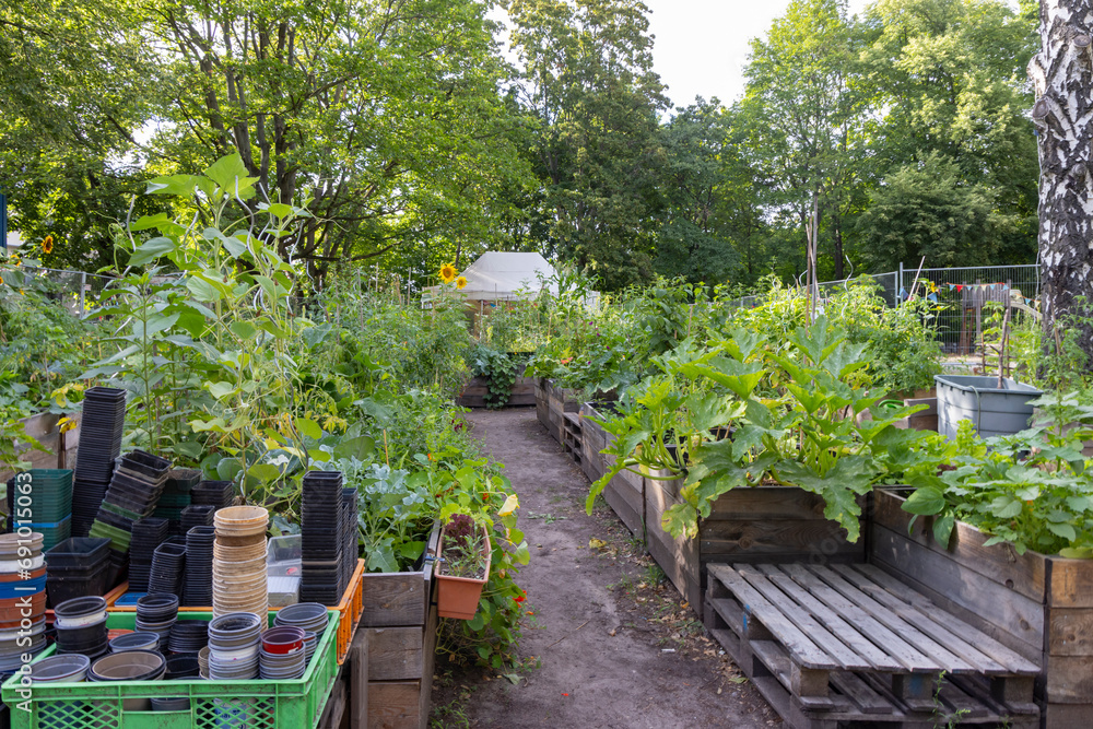 Community garden Himmelbeet in Berlin Germany in Europe