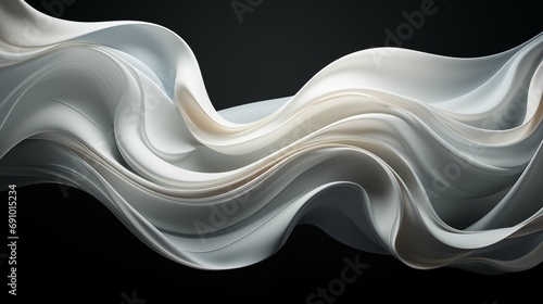 Abstract wave, white and black.