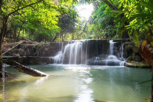 Fototapeta Naklejka Na Ścianę i Meble -  Waterfall tropical rainforest beautiful natural