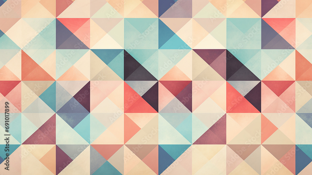 bold pastel colours antique geometric pattern