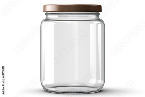 Empty blank jar isolated