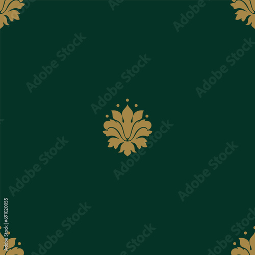 Damask seamless pattern element. Vector floral damask ornament vintage illustration.