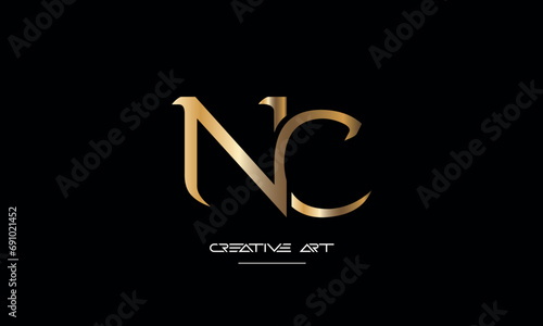 CN, NC, C, N abstract letters logo monogram