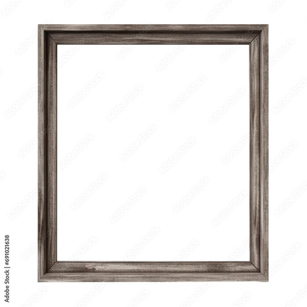 Natural Wooden frame photo with empty blank canvas. PNG cut out Isolated on transparent background Natural Wooden frame photo with empty blank canvas. PNG cut out Isolated on transparent background