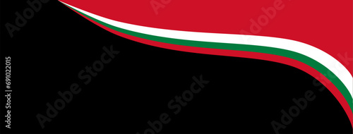 Minimalist premium red, green, black, and white abstract background.