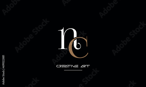 CN, NC, C, N abstract letters logo monogram