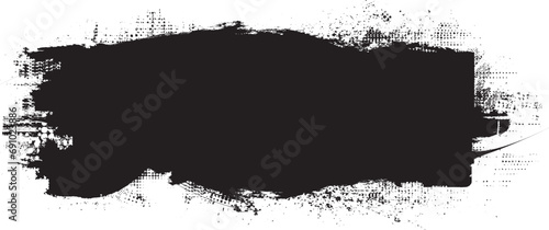 Glitch distorted grange shape . Noise grungy logo . Trendy defect error shapes . Glitched frame .Grunge textured . Distressed effect .Vector shapes with a halftone dots screen print texture.