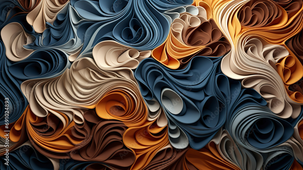 Colorful 3D waves in visual symphony on a high-quality abstract background. Fusion of vibrant colors in waves with depth of texture and intensity of colors in movement. Colorful 3D waves in visual symphony on a high-quality abstract background. Fusion of vibrant colors in waves with depth of texture and intensity of colors in movement.