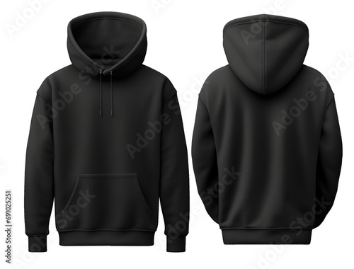 Unisex blank black hoody, Blank hooded sweatshirt mockup