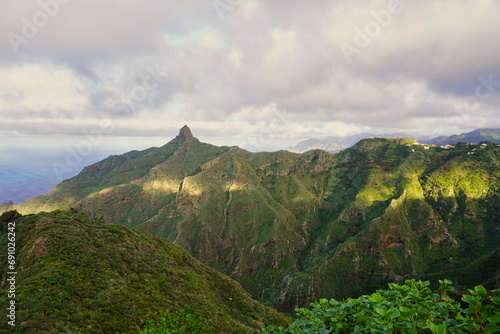 Anaga Massif. Tenerife. Canary Islands. The Anaga massif is a very steep area of ​​the island, crisscrossed with deep ravines and dotted with small hamlets. photo
