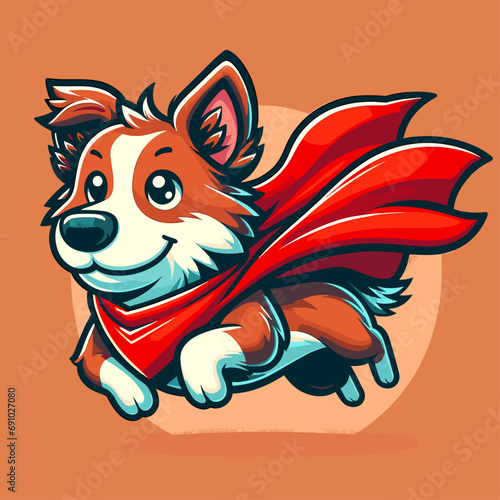 dog in superhero costume