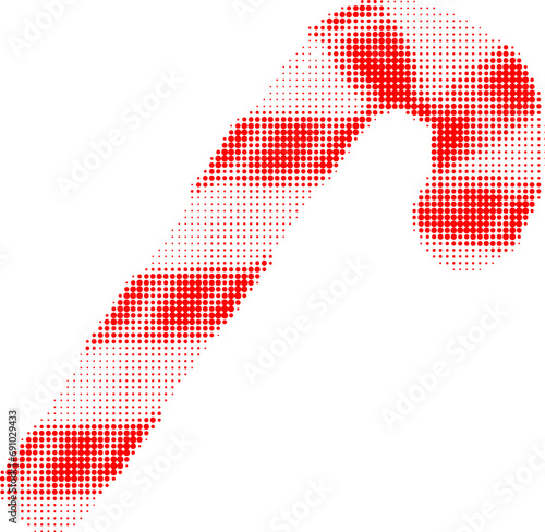 New Year's staff red, isolated on white background