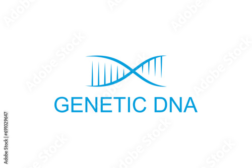 Research technology laboratory DNA helix logo