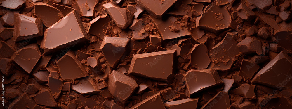 Chocolate bar pieces texture. Selective focus. Chocolate bar pieces texture. Selective focus.