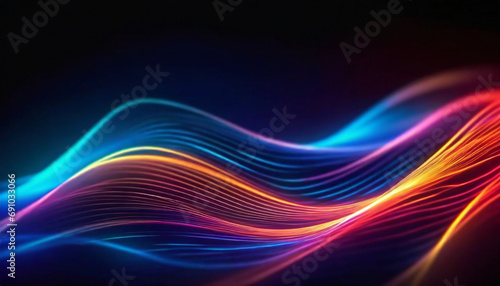HD Abstract background; wave style, futuristic, 3D.  photo
