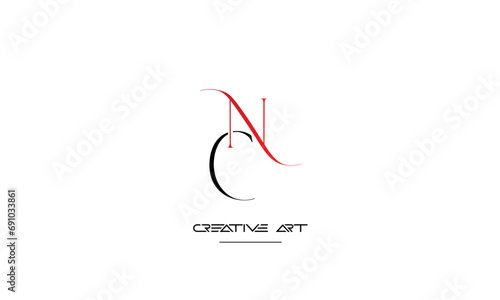 CN, NC, C, N abstract letters logo monogram