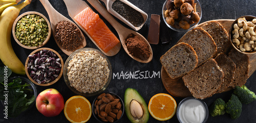 Composition with food products rich in magnesium photo