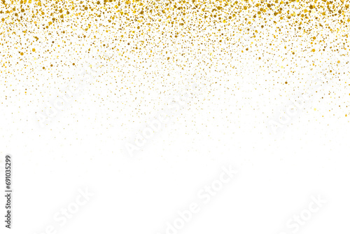 Aesthetic Gold Confetti shine falling gold dust lights, glowing sparkles golden dust particles, abstract luxury gold confetti border with glitter dust, Christmas gold dust and glare background. fallin photo