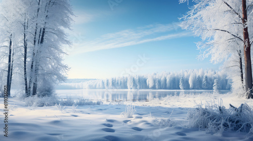 snow covered winter landscape © Vilius