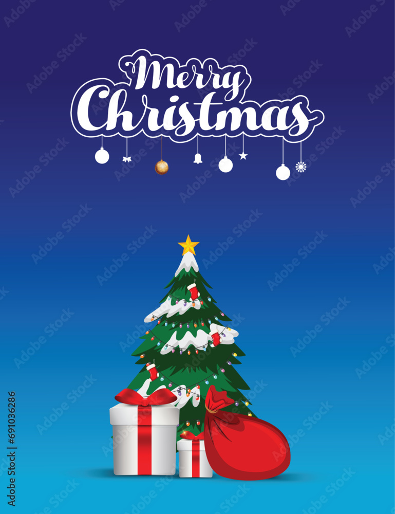 Merry Christmas background with christmas element. Vector illustration Merry Christmas background with christmas element. Vector illustration
