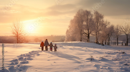 children in the snow