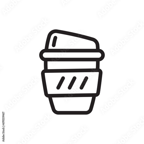 Coffee cup vector icon. Hot drinks symbol. Vector illustration