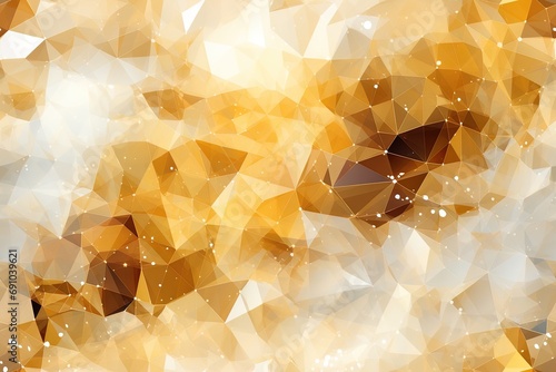 Abstract geometric luminous sparkling wallpaper background with gold, black and white touches. Great as luxury product advertisement banner or celebration postcard.