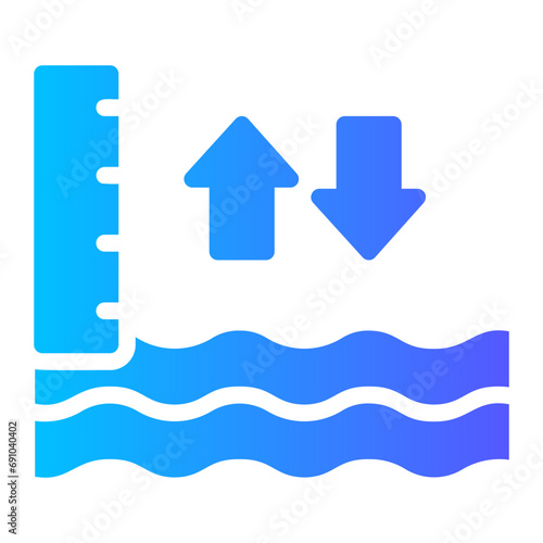 water level gradient icon