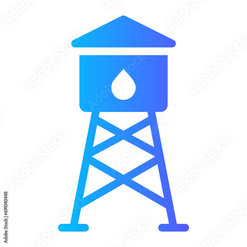 water tower gradient icon