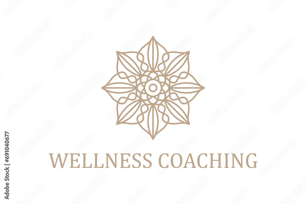 Luxury ornament mandala logo design yoga spa wellness coaching icon symbol. Luxury ornament mandala logo design yoga spa wellness coaching icon symbol.