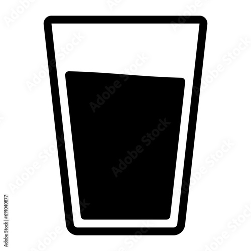 water glass glyph icon photo