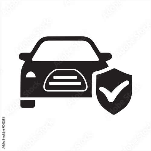 Car insurance icon. Car protection icon