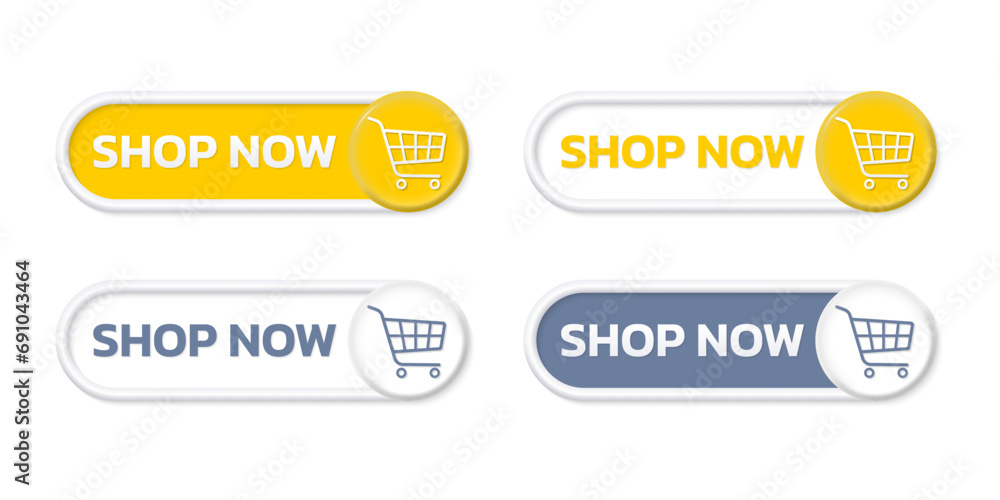 Shop now button. Buy icon with shopping cart. Online shopping web design element. Vector illustration. Shop now button. Buy icon with shopping cart. Online shopping web design element. Vector illustration.