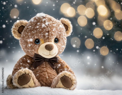 teddy bear in the snow © Jonatan