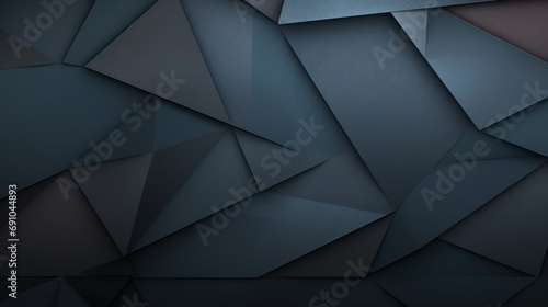 Black dark gray blue white abstract background. Geometric pattern shape. Line triangle polygon angle fold. Color gradient. Shadow. Matte. 3d effect. Rough grain grungy. Design