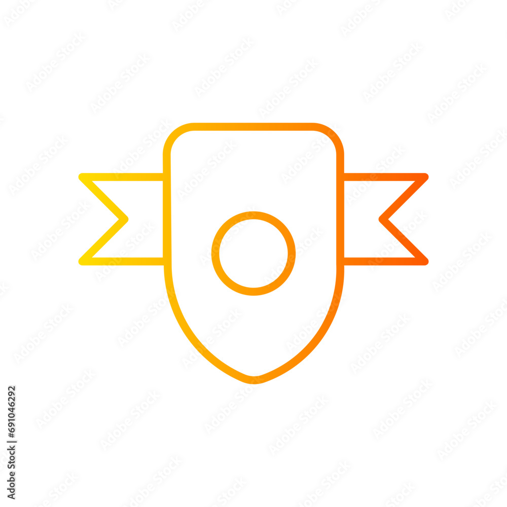 golf shield gradient icon golf shield gradient icon
