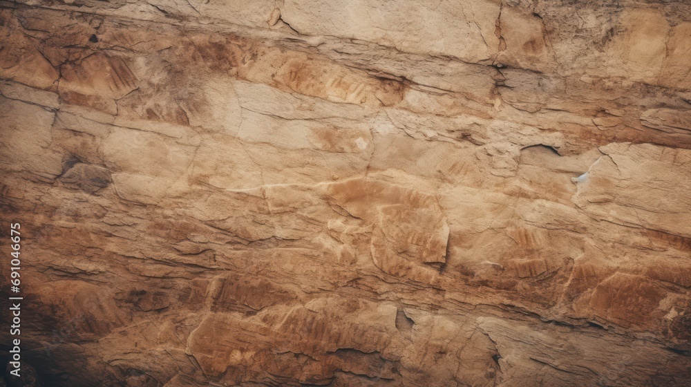 Details of sand stone texture, closeup shot of rock surface with vignette at cover and bright spot at centre, idea for background or backdrop.