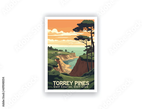 Torrey Pines Golf Course - Vintage Travel Poster