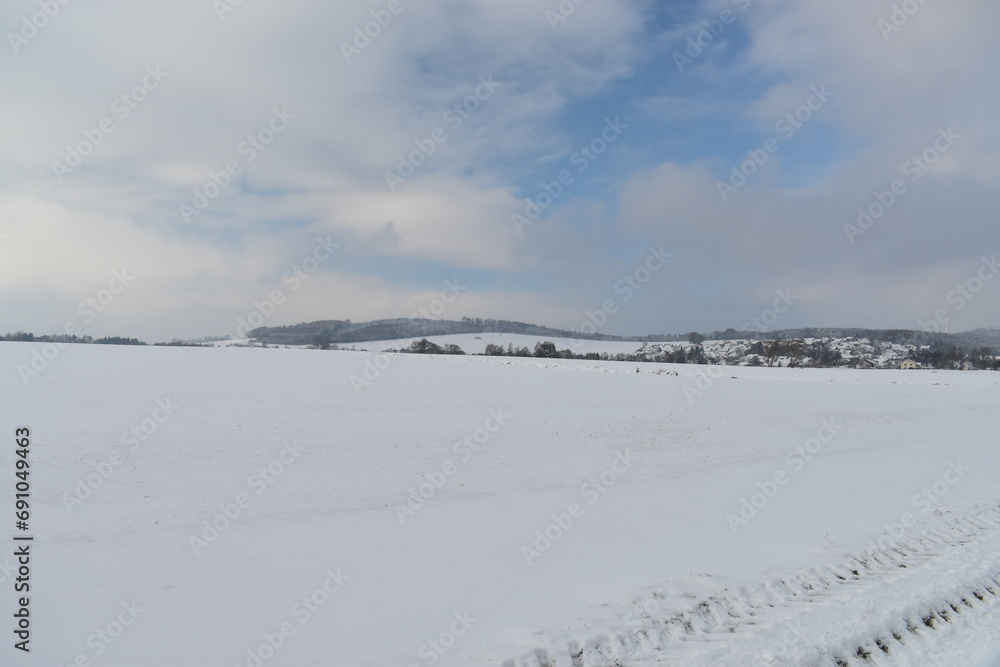 fields forerst in winter germany hessia fields forerst in winter germany hessia