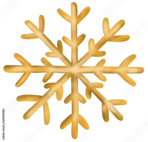 Golden snowflake