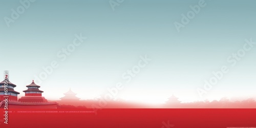 Ppt backgroundï¼ŒChina, National Day, Huabiao, Temple of Heaven, red, clean and tidy photo