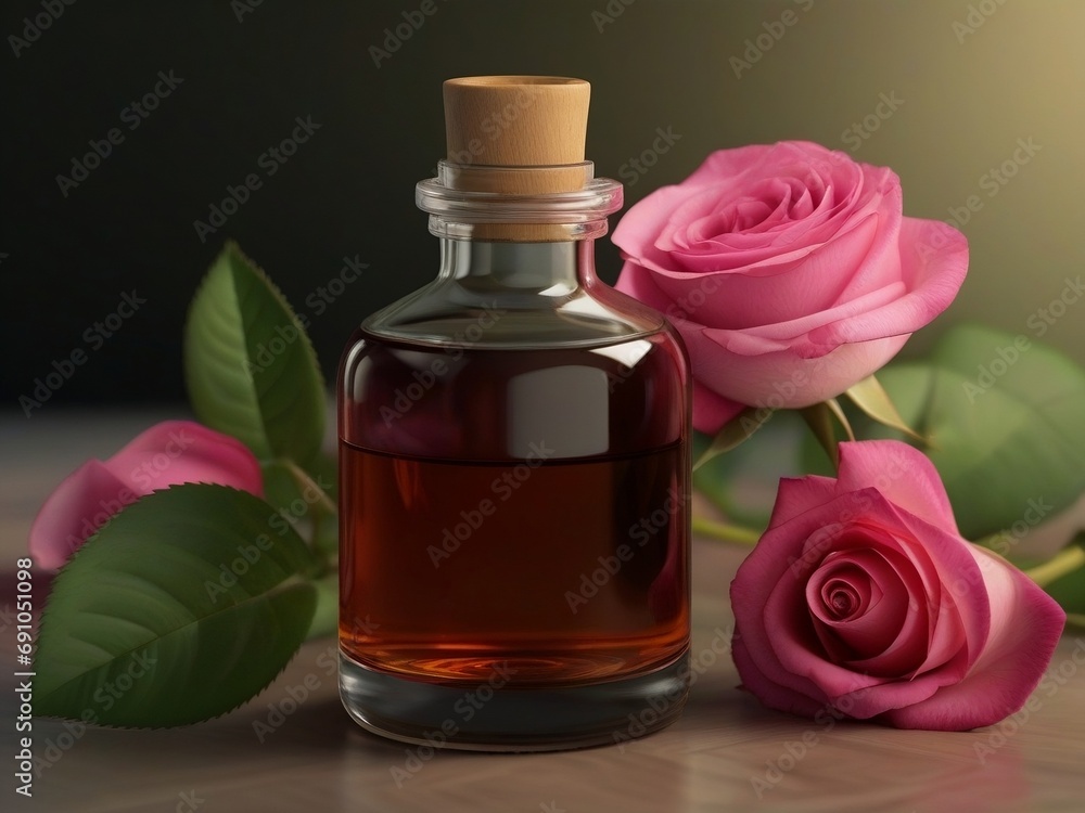 A serene image featuring essential aromatic oil infused with the delicate fragrance of roses, emphasizing natural remedies for skincare and holistic well-being in a tranquil environment. A serene image featuring essential aromatic oil infused with the delicate fragrance of roses, emphasizing natural remedies for skincare and holistic well-being in a tranquil environment.