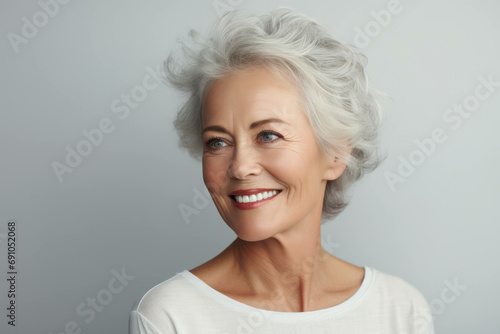 Woman mature elderly happy old portrait female background beauty senior person woman adult