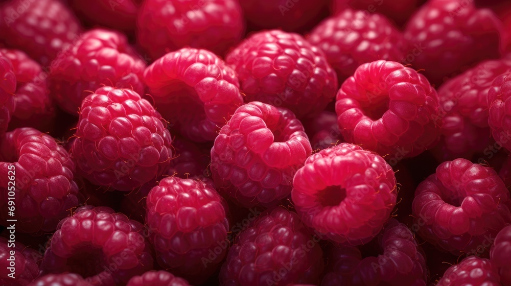 Background with a raspberry texture. Generative Ai. Background with a raspberry texture. Generative Ai.